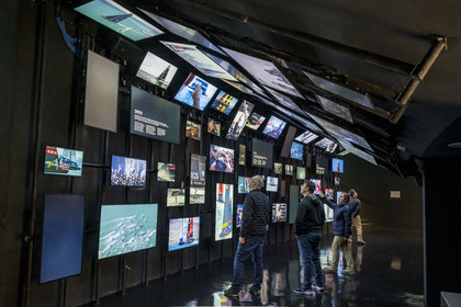 Spain, Catalonia, Barcelona, Port Vell, America's Cup Experience, official promotional center for the 37th America's Cup Barcelona 2024