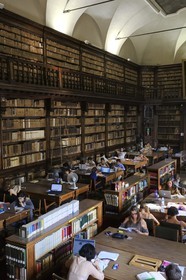 Italy, Lombardy, Milan, Brera Academy (Accademia di Brera), National Library of Brera (Biblioteca Nazionale Braidense)