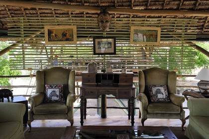 Tanzania, Selous Game Reserve is one of the largest fauna reserves of the world and designated a UNESCO World Heritage Site in 1982, the very exclusive Selous Camp, the bar