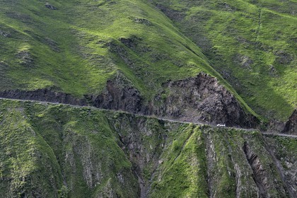 Georgia, Kakheti, Tusheti region, the spectacular track connecting Telavi to Omalo through the Abano Pass at 2826 metres