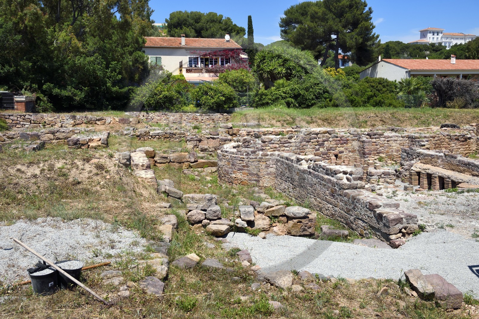 France, Var (83), Hyères, quartier de l'Almanarre, site archéologique d'Olbia fondé vers 350 avant JC par des Grecs venant de Marseille, les thermes romaines