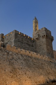 Israel, Jérusalem, ville sainte, vieille-ville classée Patrimoine Mondial de l'UNESCO, la citadelle édifiée près de la porte de Jaffa, la Tour de David