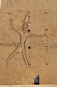 Egypte, Haute Egypte, vallée du Nil, Edfou, temple dédié au dieu Horus