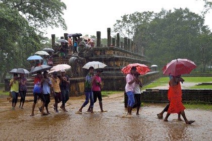 Sri Lanka, North Central province, Polonnaruwa, the former capital of the country (11th to 13th century) listed as World Heritage by UNESCO, Council Chamber (Raja Sabahawa) dating from the 12th century