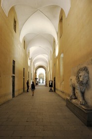 Italie, Lombardie, Milan, Académie de Brera (Accademia di Brera), couloir de l'Académie des beaux-arts