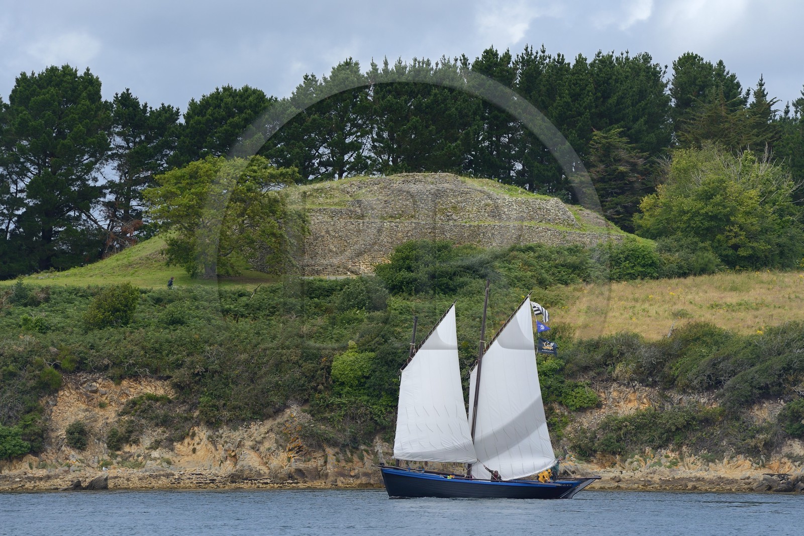 France, Morbihan (56), Golfe du Morbihan, Cairn de Gavrinis daté de 3500 avant JC