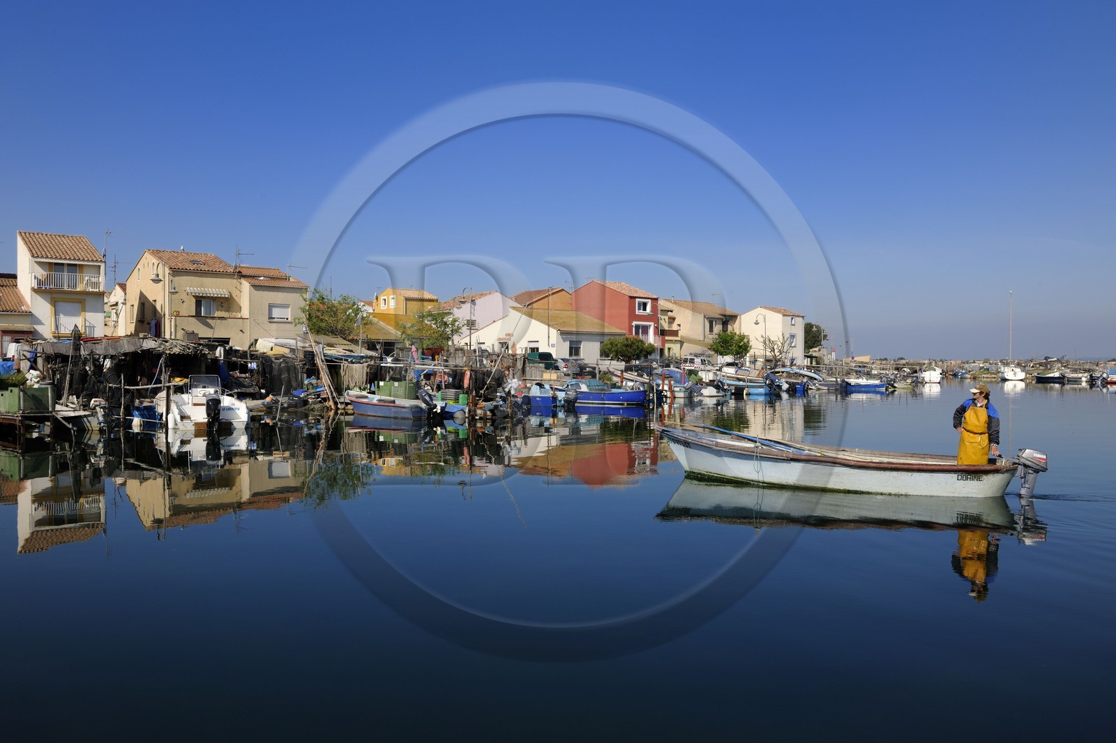 France, Hérault (34), Sète, quartier de la Pointe Courte, village de pêcheurs donnant sur l'étang de Thau, le petit port