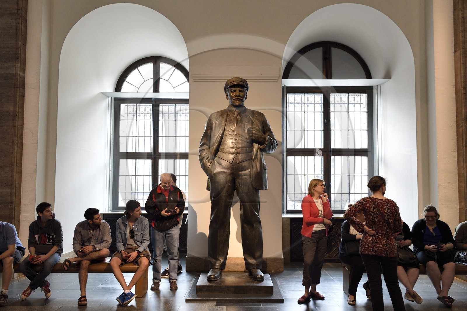 Allemagne, Berlin, le Deutsches Historisches Museum (musée de l’histoire allemande), statue de Lénine