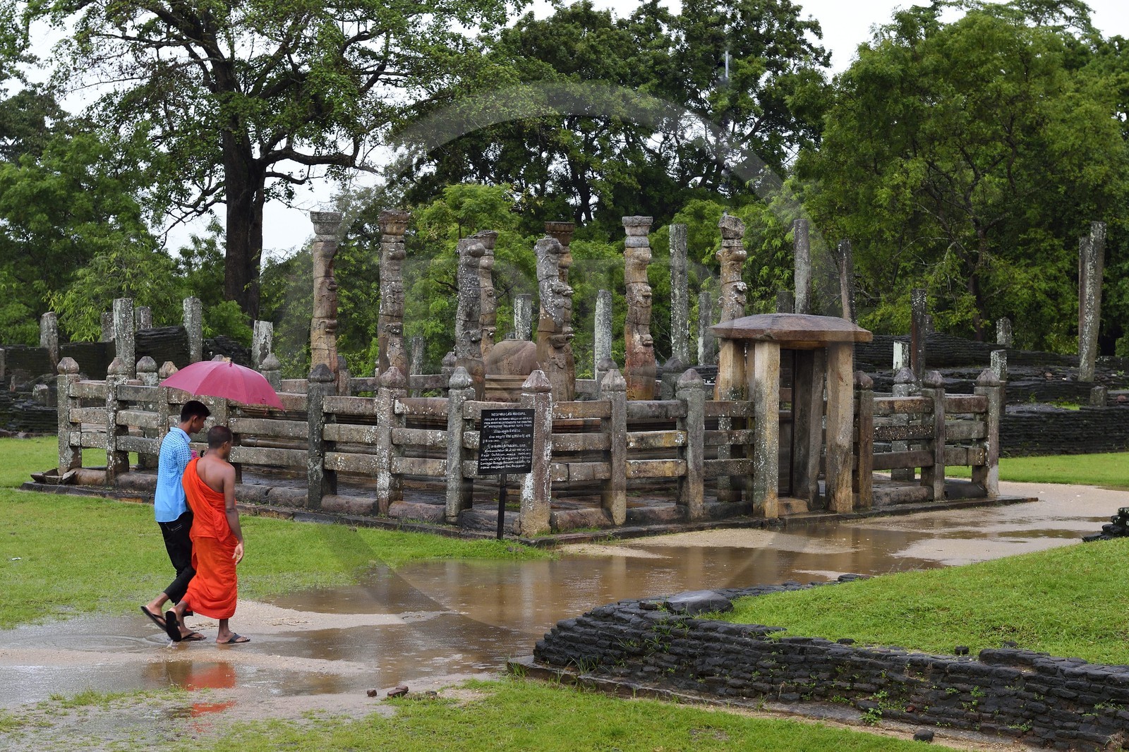 Sri Lanka, province du Centre-Nord, Polonnaruwa, l'ancienne capital du pays (XIe au XIIIe siècle) est classée au Patrimoine Mondial de l'UNESCO, Nissanka Latha Mandapaya