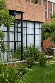 South Africa, Gauteng Province, Johannesburg, residential area of Orchards, Satyagraha House, hotel and museum located in the house that hosted Mohandas Gandhi from 1908 to 1909, built in 1907 by his companion the German architect Hermann Kallenbach, the modern wing