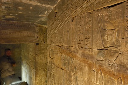 Egypte, Haute Egypte, vallée du Nil, Edfou, temple dédié au dieu Horus
