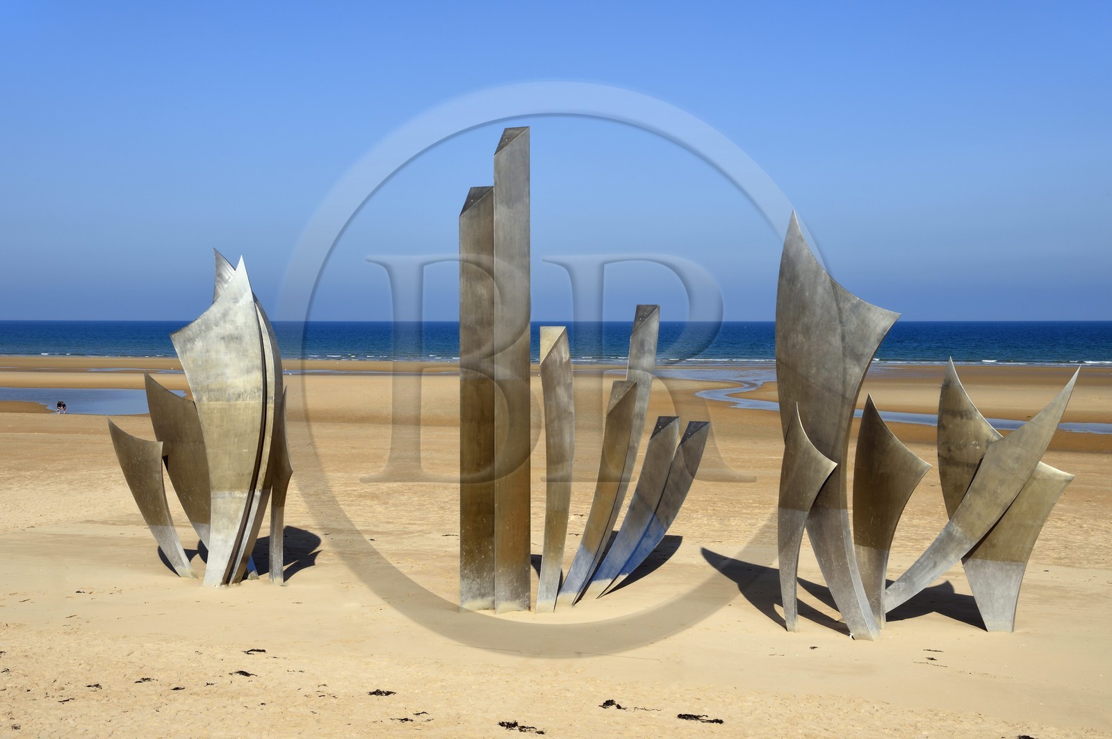 France, Calvados, Saint Laurent sur Mer, Omaha Beach, The Braves memorial work of the sculptor Anilore Banon Anilore Banon