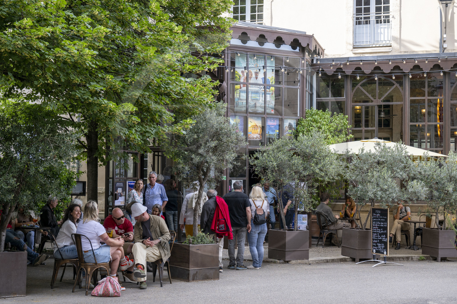 France, Vaucluse (84), Avignon, le restaurant café cinéma d'art et essai Utopia