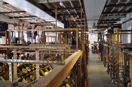 France, Var, Presqu'ile de Saint Tropez, Cogolin, the Manufacture Cogolin has been making rugs since 1924, most of them are woven by length on 19th century Jacquard hand looms