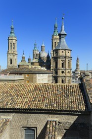 Espagne, Aragon, Saragosse, Plaza del Pilar, Basilique del Pilar (Notre-Dame du Pilier)