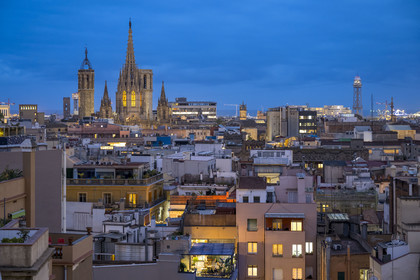 Spain, Catalonia, Barcelona, Barrio Gotico district, Metropolitan Basilica Cathedral of the Holy Cross and Saint Eulalia