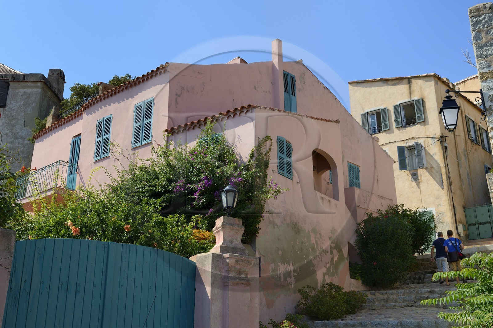France, Haute-Corse (2B), Calvi, la citadelle, la Villa Rose qui hébergea le prince Youssoupoff, l’assassin de Raspoutine
