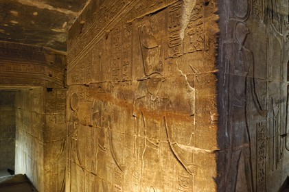 Egypte, Haute Egypte, vallée du Nil, Edfou, temple dédié au dieu Horus