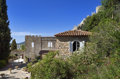 France, Var, Hyeres, Castel Sainte-Claire whose gardens have been awarded Jardins Remarquables de France label ( Remarkable Gardens of France)