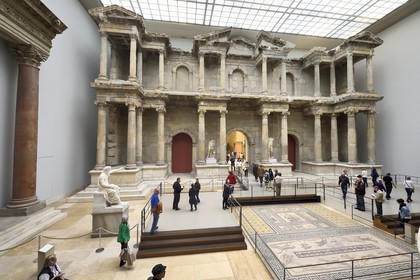 Allemagne, Berlin, l'Ile aux musées, classée Patrimoine Mondial de l'UNESCO, musée de Pergame (Pergamonmuseum), porte du marché de Milet (ancienne cité grecque ionienne en Turquie) datant de 538 ap. JC (sous le règne de l'empereur Justinien)