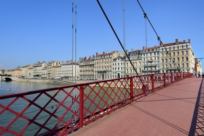 France, Rhone, Lyon, historical site listed as World Heritage by UNESCO, Vieux Lyon (Old Town), Saint George district, Paul Couturier footbridge also called Saint Georges