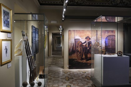 Italy, Piedmont, Marengo Museum, the Battle of Marengo was fought on 14 June 1800 between the victory French forces under Napoleon Bonaparte and Austrian forces near the city of Alessandria 70km north of Genoa