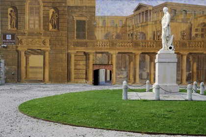 Italy, Piedmont, Marengo Museum in the former  Villa Delavo, the Battle of Marengo was fought on 14 June 1800 between the victory French forces under Napoleon Bonaparte and Austrian forces near the city of Alessandria 70km north of Genoa