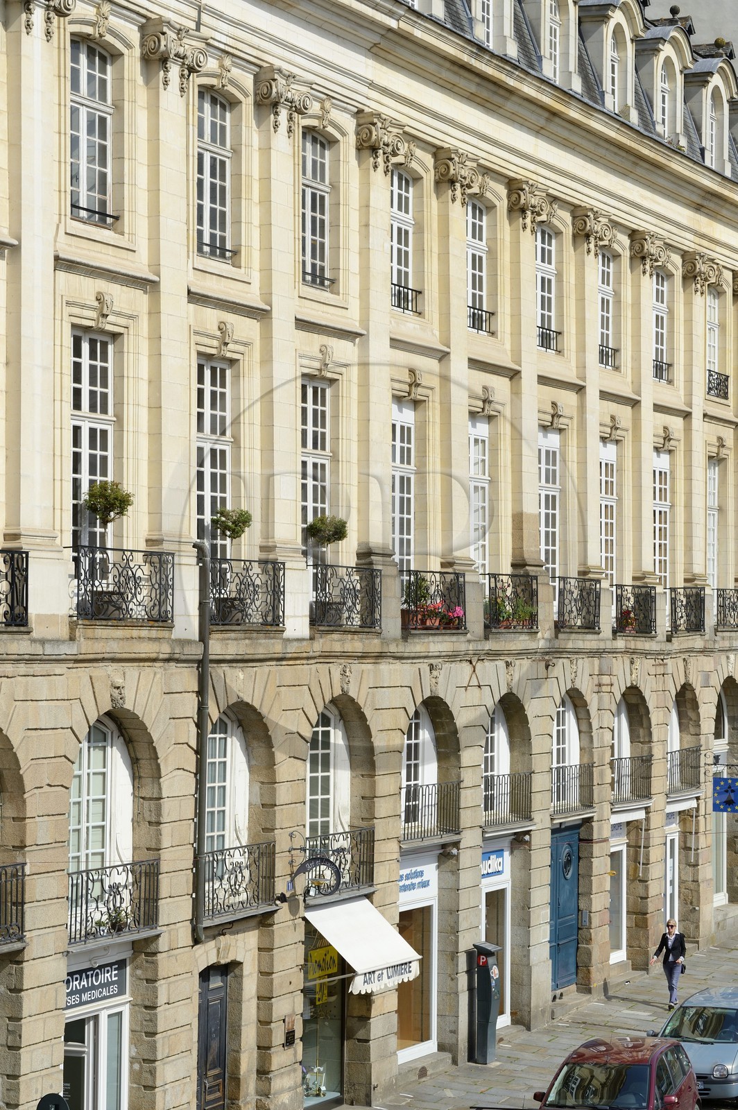 France, Ille-et-Vilaine, Rennes, building along the place du Parlement de Bretagne