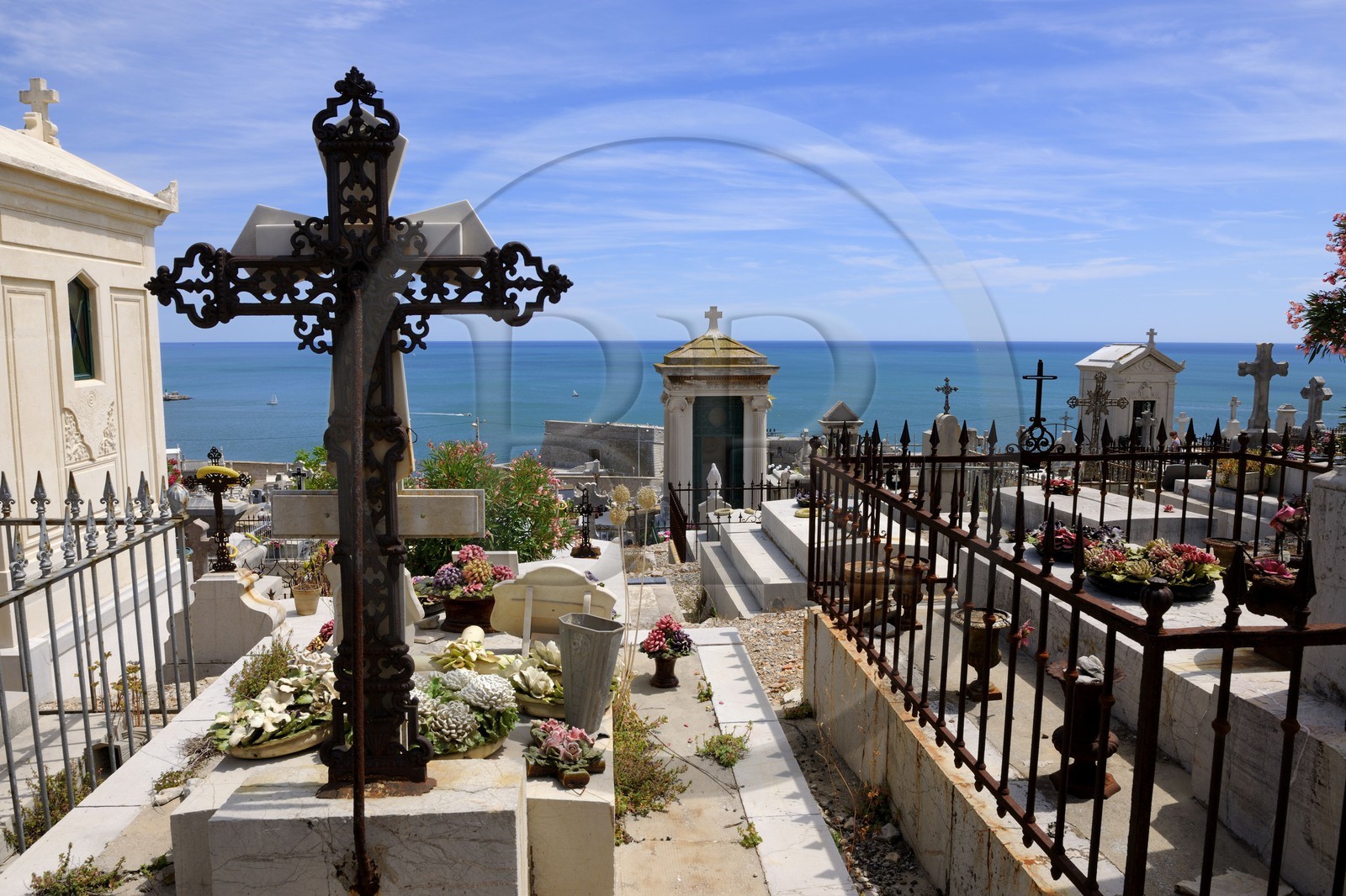 France, Hérault (34), Sète, le cimetière marin Paul Valery