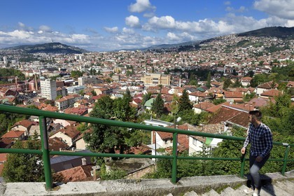 Bosnia and Herzegovina, Sarajevo, the National and University Library in the center