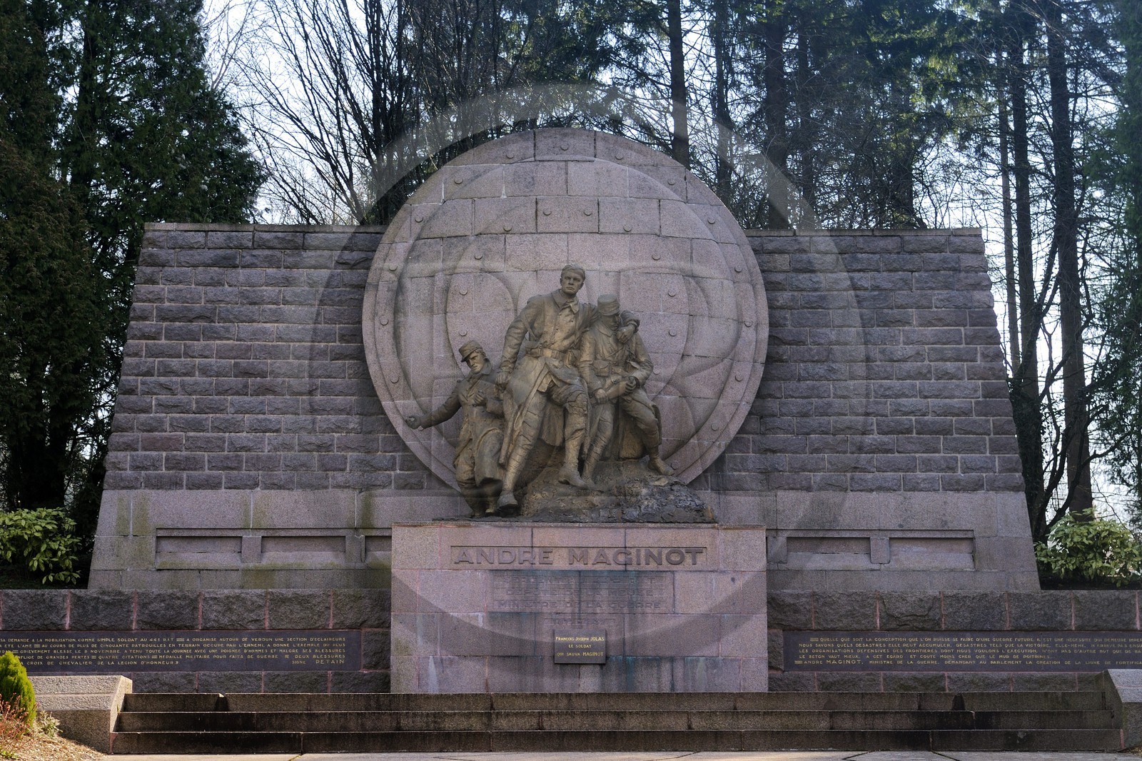 France, Meuse (55), région de Verdun, monument à la mémoire d'André Maginot