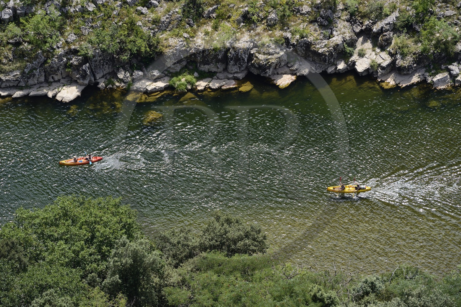 France, Ardèche (07), gorges de l'Ardèche, longue de 30 km, de Vallon Pont d'Arc à Saint Martin d'Ardèche