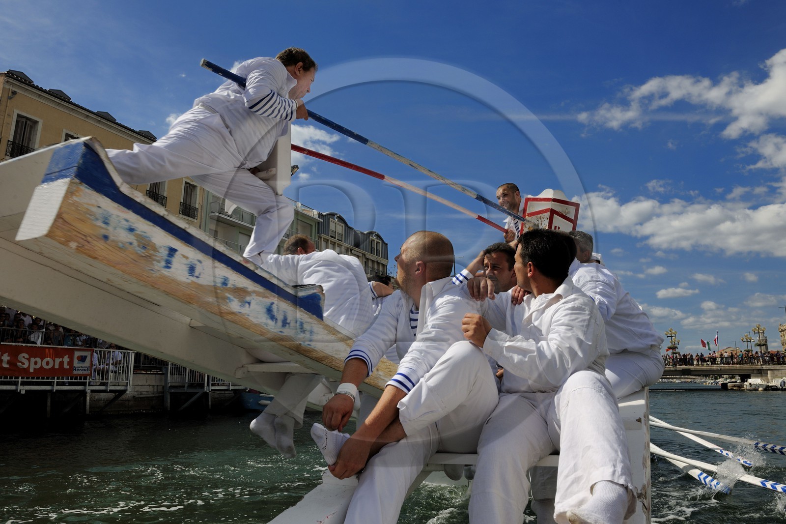 France, Hérault (34), Sète, canal Royal, fête de la Saint Louis, joutes sètoises