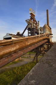 France, Moselle (57), Vallée de la Fensch, usine sidérurgique d'Uckange, Parc du Haut-fourneau U4
