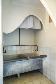 Spain, Catalonia, Barcelona, Eixample district, Passeig de Gracia, Casa Batllo by Catalan modernist architect Antoni Gaudi, UNESCO World Heritage site, utility room under the attic