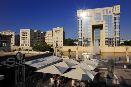 France, Hérault (34), Montpellier, quartier Antigone de l'architecte Ricardo Bofill