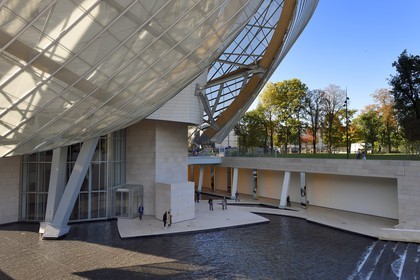 France, Paris (75), la Fondation Louis Vuitton de l'architecte Frank Gehry (Demande d'autorisation nécessaire avant publication)