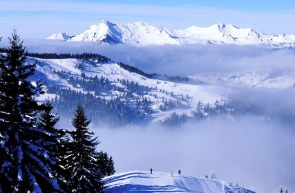 France, Haute-Savoie (74), domaine des portes du soleil, domaine skiable de Morzine et des Gets