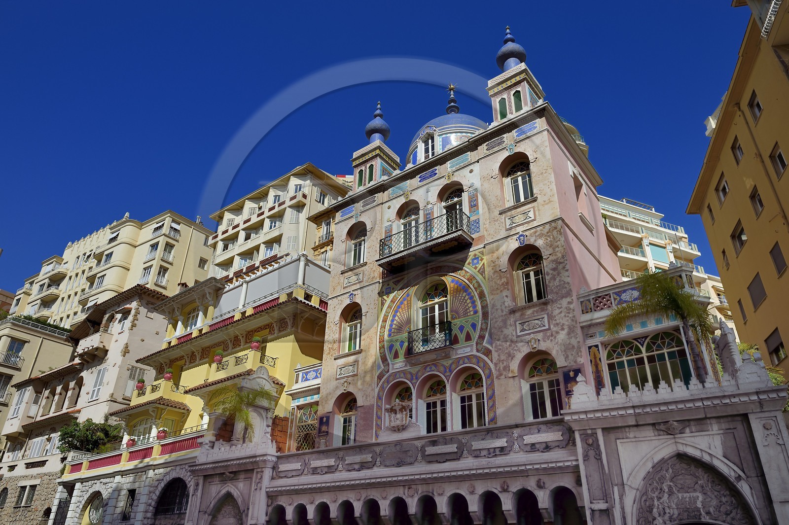 Principauté de Monaco, Monaco, quartier Moneghetti, Villa Danichgah de style persan sur le boulevard du Jardin Exotique