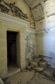 France, Indre-et-Loire (37), château de Chenonceau édifié de 1513 à 1521 de style Renaissance, la crypte sous la chapelle