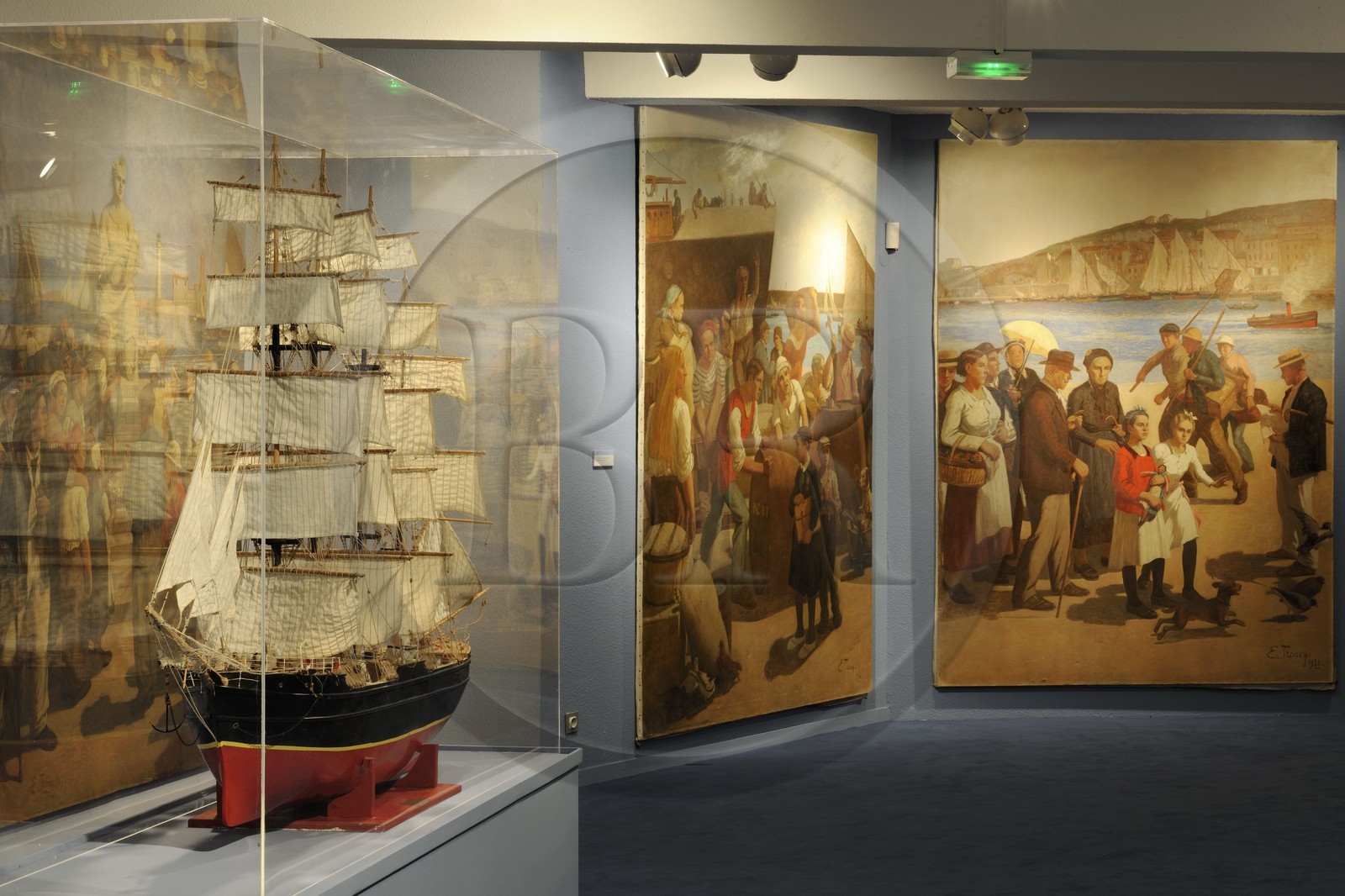 France, Herault, Sete, Paul Valéry Museum, Arts et Sète's traditions, sailboat model