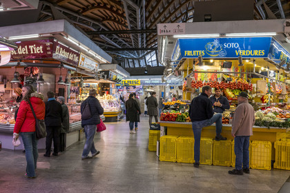 Espagne, Catalogne, Barcelone, marché couvert Mercat de Santa Caterina