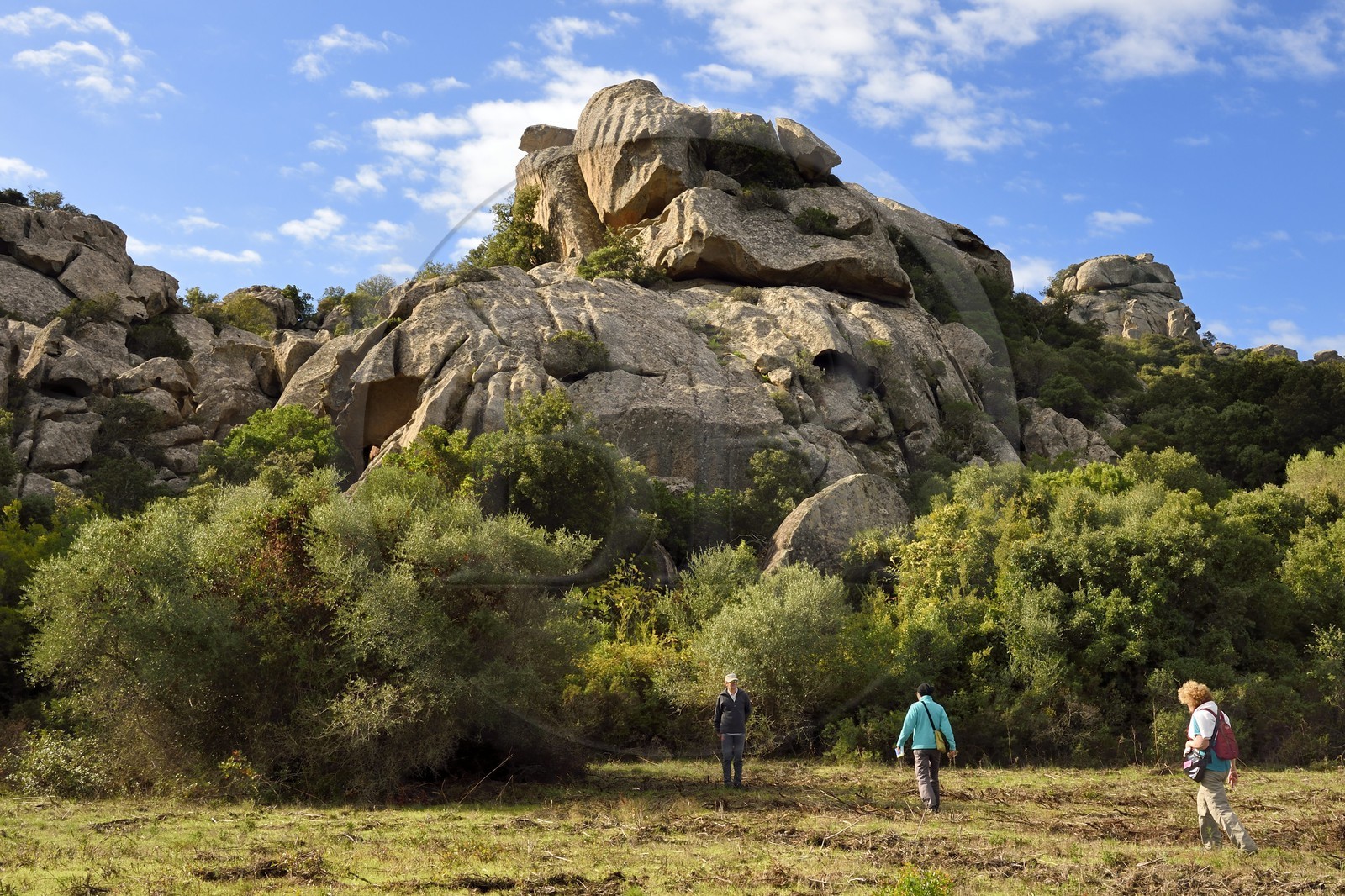 France, Corse-du-Sud (2A), Sartène, site archéologique de Cauria, chaos rocheux