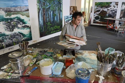 France, Val-d'Oise (95), Gonesse, the artist Fred Kleinberg workshop within the company Manutan