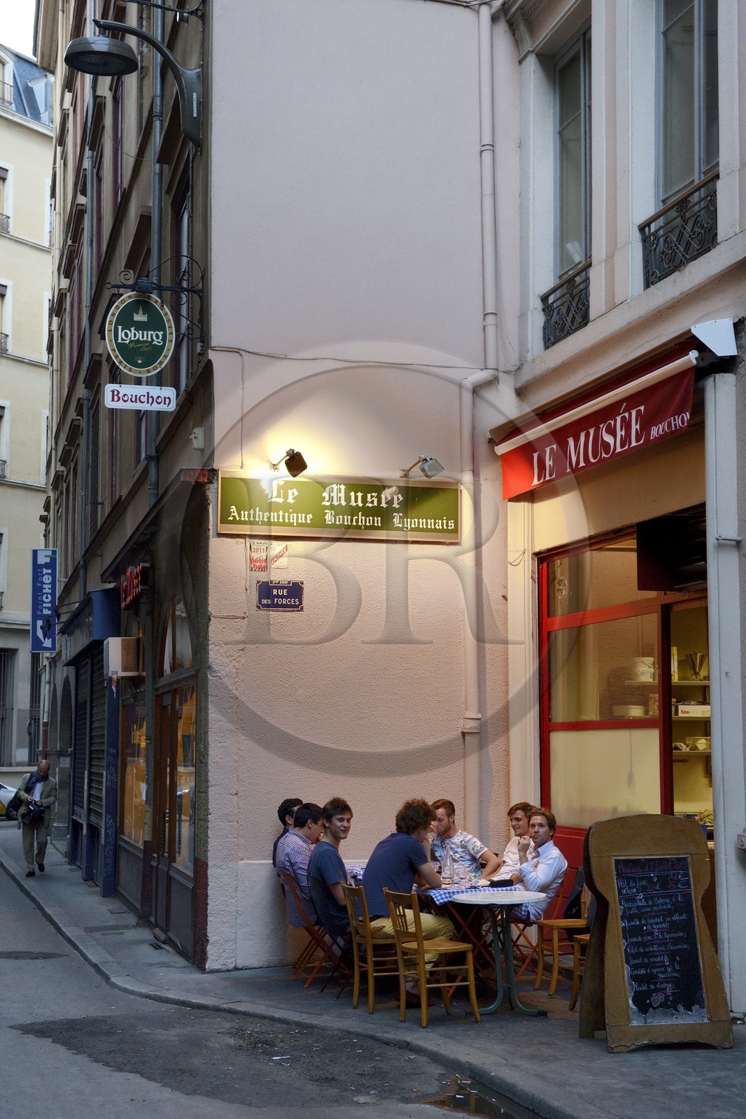 France, Rhône (69), Lyon, site historique classé Patrimoine Mondial de l'UNESCO, bouchon lyonnais le Musée rue des Forces