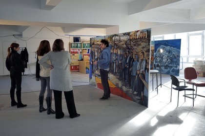 France, Val-de-Marne, Yvry-sur-Seine, Workshop of Fred Kleinberg, work for the exhibition Odyssée (Odyssey)