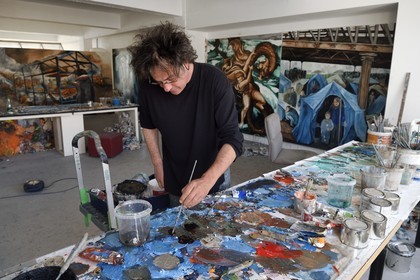 France, Val-de-Marne, Yvry-sur-Seine, Workshop of Fred Kleinberg, work for the exhibition Odyssée (Odyssey)
