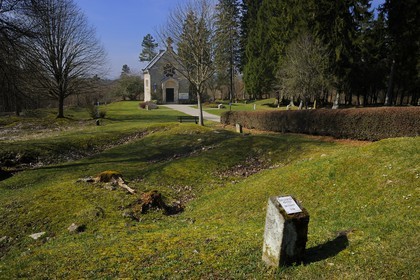 France, Meuse, Verdun area, Fleury-devant-Douaumont, the village was completely destroyed in 1916 during the Battle of Verdun and was not rebuilt, Memorial Chapel