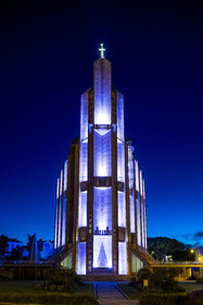 France, Charente-Maritime (17), Royan, église Notre-Dame de Royan construite de 1955 à 1958 par l'architecte Guillaume Gillet (Grand Prix de Rome)