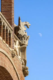 Spain, Catalonia, Barcelona, El Guinardo district, former Hospital de la Santa Creu i de Sant Pau listed as UNESCO World Heritage, modernist style by architect Domenech i Montaner, today a museum and a cultural center, Saint Cosme and Saint Damien operating theatre building (Sant Cosme i Sant Damia)